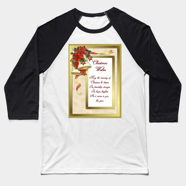 Christmas Bells Baseball T-Shirt by SpiceTree